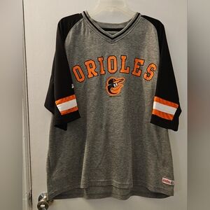 Stitches Orioles Gray and Black T-Shirt